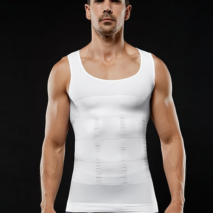Men’s Compression Body Shaper Tank Top – Slimming Vest with Firm Control for Fitness, Posture Support, and Everyday Wear