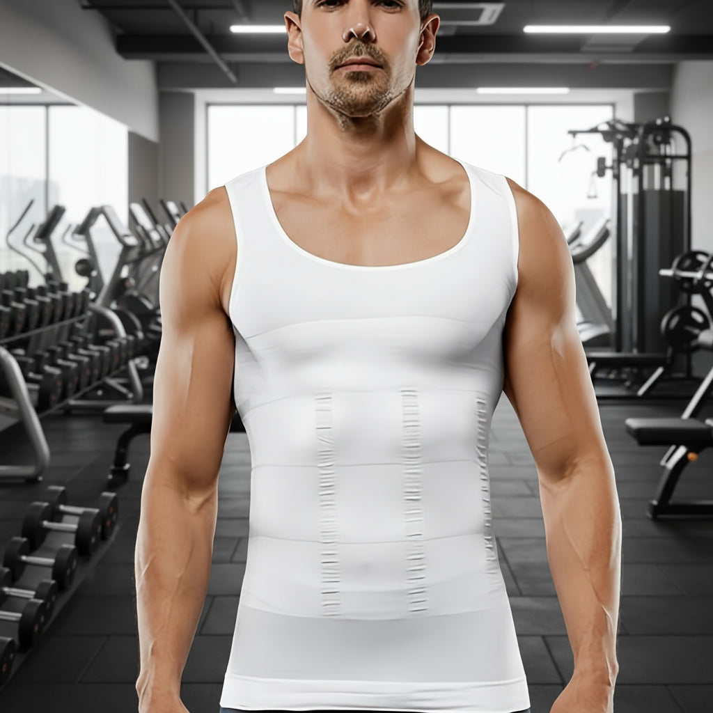 Men’s Compression Body Shaper Tank Top – Slimming Vest with Firm Control for Fitness, Posture Support, and Everyday Wear