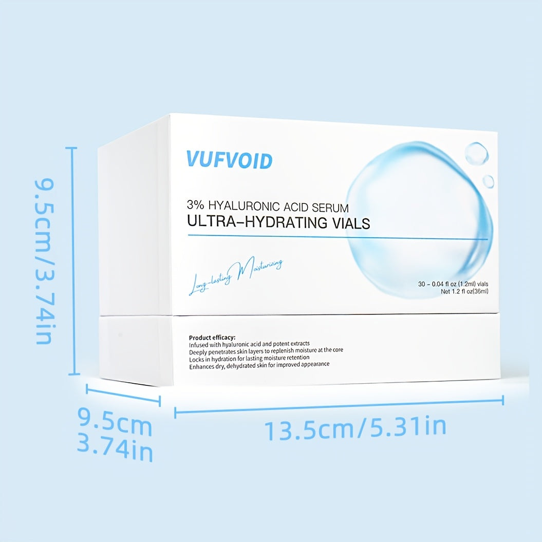 Hyaluronic Acid Serum – Portable Vials with 4D Hydration for Deep Moisturizing, Firming, Wrinkle Reduction, and Revitalizing Skin for Radiant, Youthful Glow