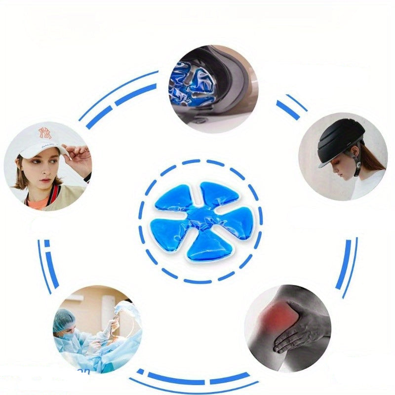 Blue PVC Gel Ice Pack – Helmet and Hat Cooling Pouch for Sports, Outdoor Adventures, and Comfortable Travel Relief