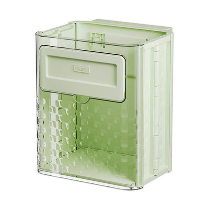Cabinet Folding Hanging Trash Can - Hanging Small Trash Can with Lid for Cupboard, Bathroom and Bedroom