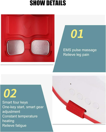 Calf Leg Massager - EMS Pulse Pain Relief Constant Temperature Hot Compress Machine for Relaxing Massage and Shaping Leg