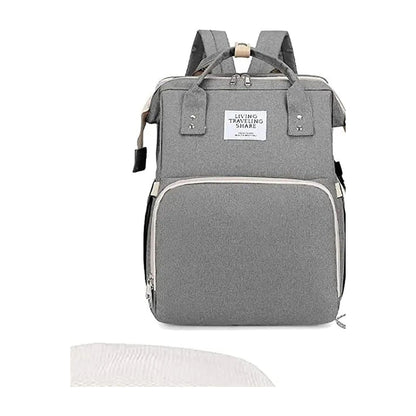 Fold-Out Diaper Bag Backpack — Opens Into a Changing Station