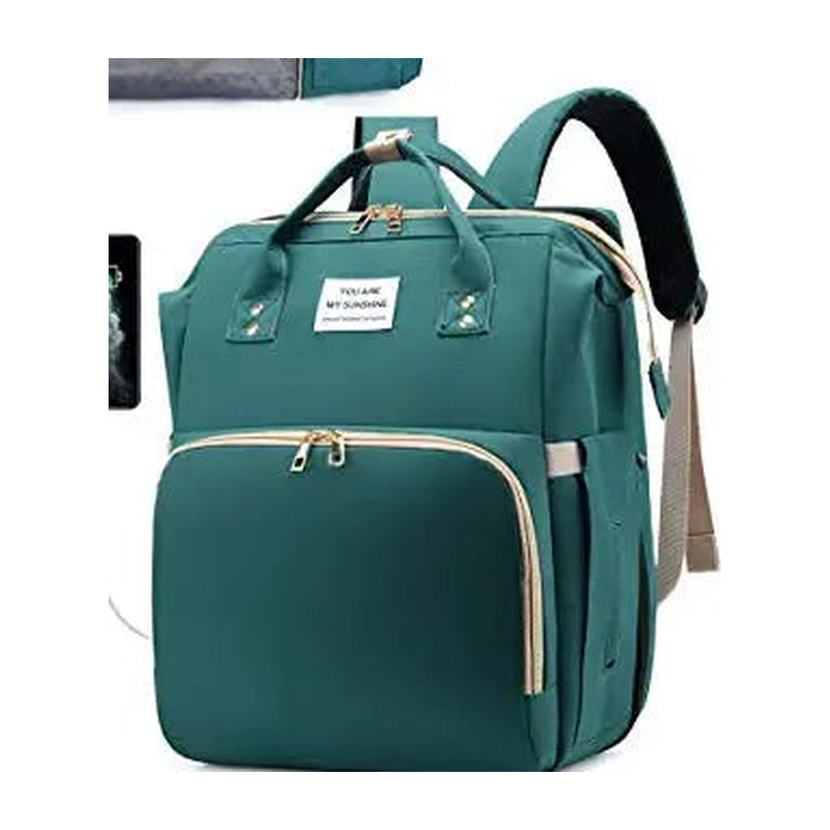 Fold-Out Diaper Bag Backpack — Opens Into a Changing Station