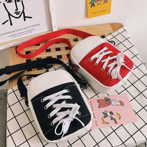 Canvas Shoulder Bag – Creative Shoe-Shaped Crossbody Handbag