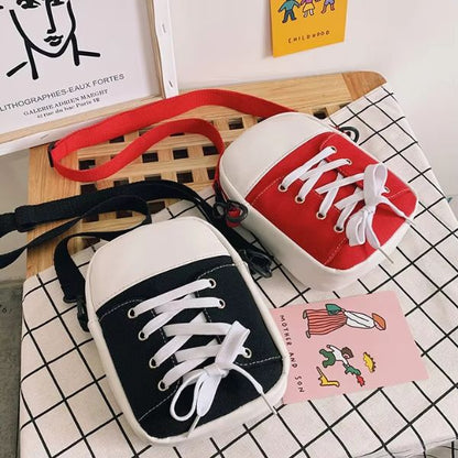 Canvas Shoulder Bag – Creative Shoe-Shaped Crossbody Handbag