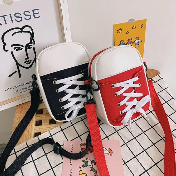 Canvas Shoulder Bag – Creative Shoe-Shaped Crossbody Handbag