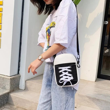 Canvas Shoulder Bag – Creative Shoe-Shaped Crossbody Handbag