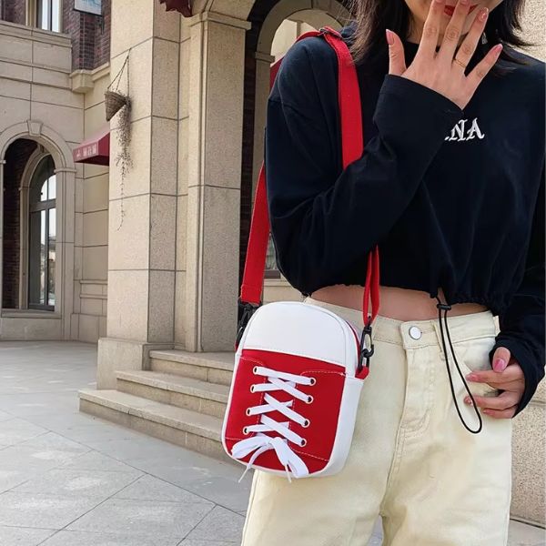 Canvas Shoulder Bag – Creative Shoe-Shaped Crossbody Handbag