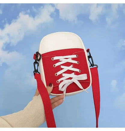 Canvas Shoulder Bag – Creative Shoe-Shaped Crossbody Handbag