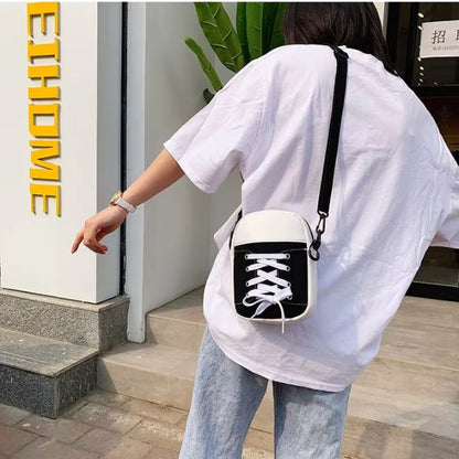Canvas Shoulder Bag – Creative Shoe-Shaped Crossbody Handbag