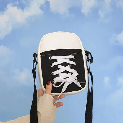 Canvas Shoulder Bag – Creative Shoe-Shaped Crossbody Handbag