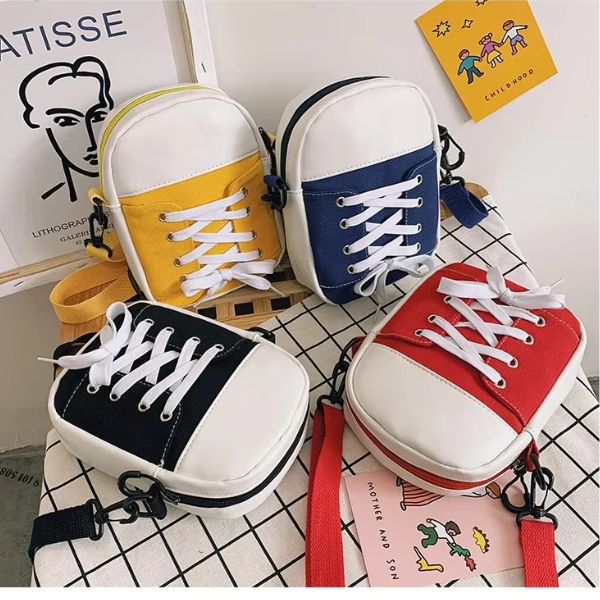 Canvas Shoulder Bag – Creative Shoe-Shaped Crossbody Handbag