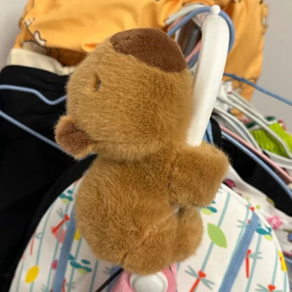 Capybara Plush Snap Bracelet and Key Chain – Fun Slap Wrap Wristband Toy for All Ages, Perfect New Year Gift & Playful Accessory