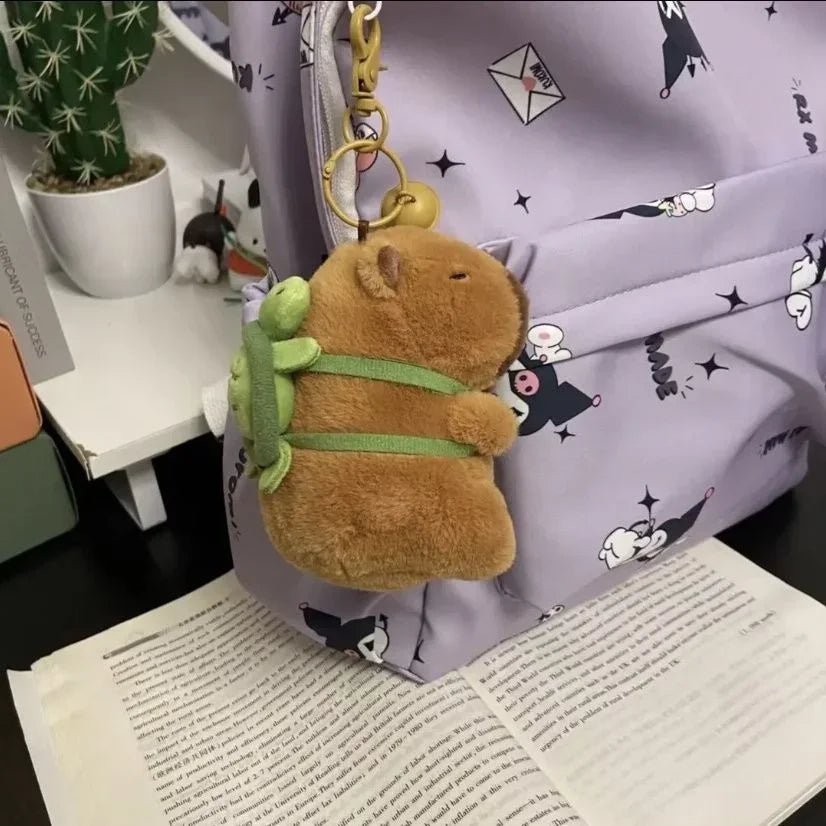 Capybara Plush Snap Bracelet and Key Chain – Fun Slap Wrap Wristband Toy for All Ages, Perfect New Year Gift & Playful Accessory