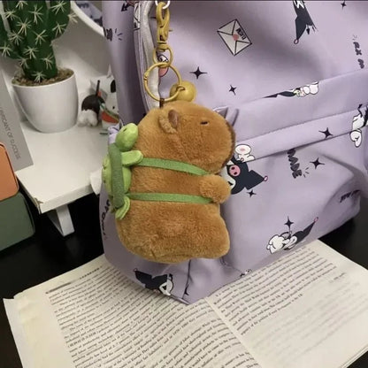 Capybara Plush Snap Bracelet and Key Chain – Fun Slap Wrap Wristband Toy for All Ages, Perfect New Year Gift & Playful Accessory