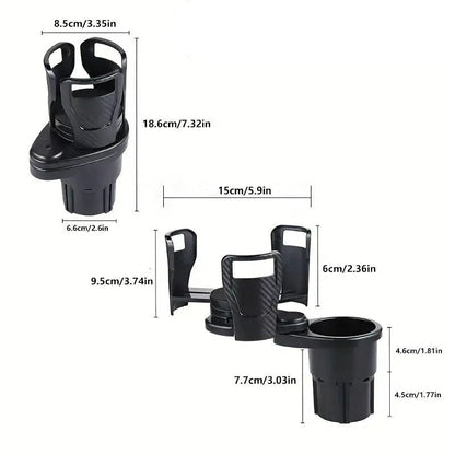 Car Expander Dual Cup Holder - Multifunctional Water Cup Holder Mount Stand
