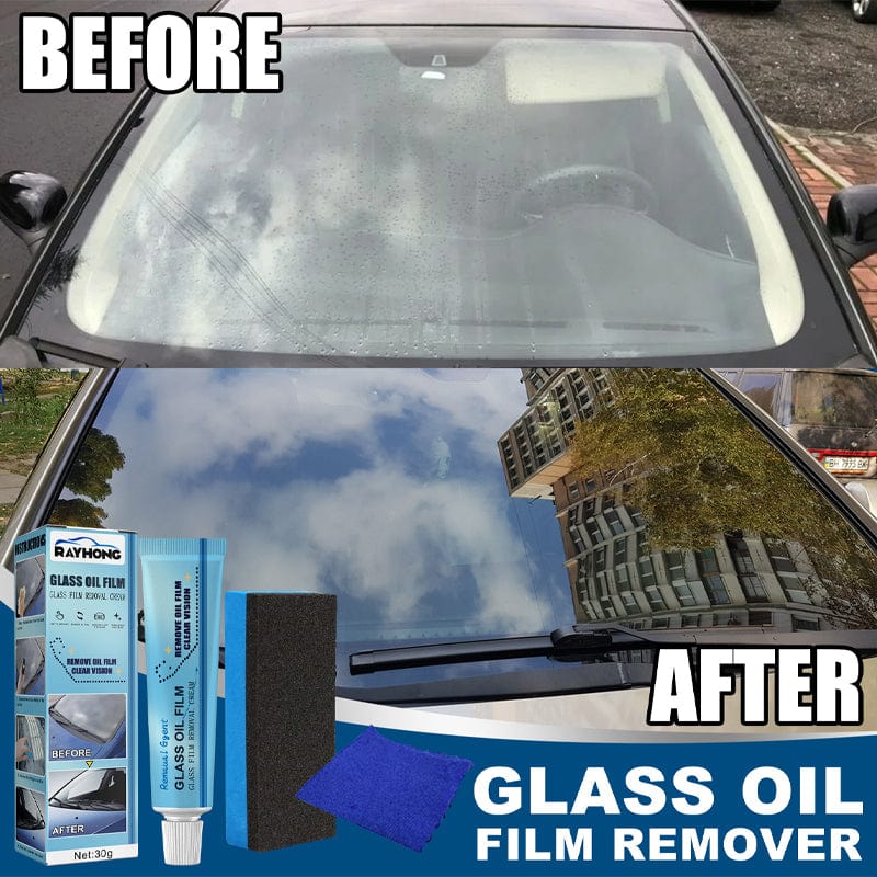Car Glass Oil Film Cleaner - Glass Polishing Degreaser Cleaner Oil Film Water Spot Remover For Bathroom, Window Glass and Windshield Cleaner