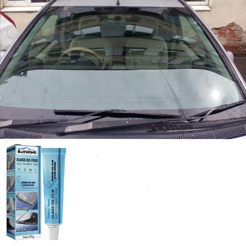 Car Glass Oil Film Cleaner - Glass Polishing Degreaser Cleaner Oil Film Water Spot Remover For Bathroom, Window Glass and Windshield Cleaner