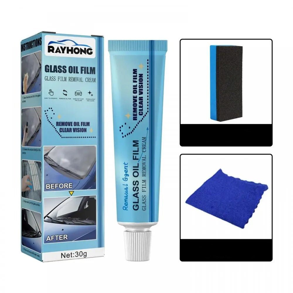 Car Glass Oil Film Cleaner - Glass Polishing Degreaser Cleaner Oil Film Water Spot Remover For Bathroom, Window Glass and Windshield Cleaner