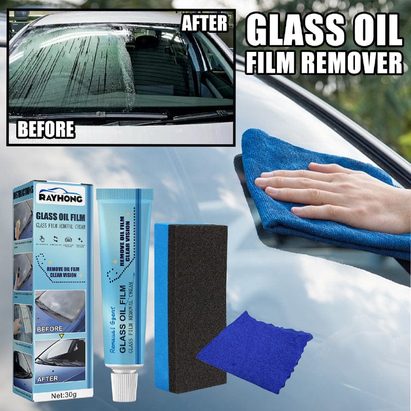 Car Glass Oil Film Cleaner - Glass Polishing Degreaser Cleaner Oil Film Water Spot Remover For Bathroom, Window Glass and Windshield Cleaner