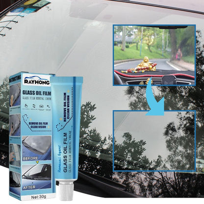 Car Glass Oil Film Cleaner - Glass Polishing Degreaser Cleaner Oil Film Water Spot Remover For Bathroom, Window Glass and Windshield Cleaner