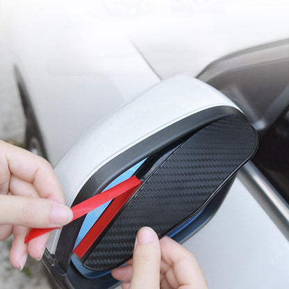 Carbon Fiber Rearview Mirror Rain Visor – Sleek Sunshade Cover for Clear Vision and Ultimate Car Mirror Protection