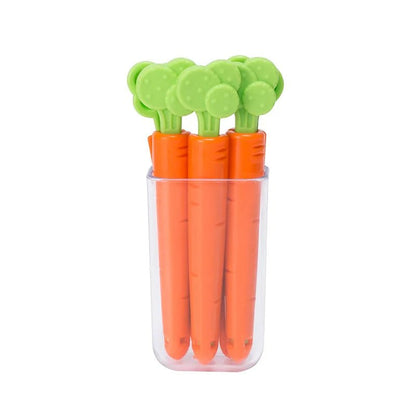 Carrot-Shaped Food Bag Sealing Clips – Set of 5 Clips to Keep Your Snacks Fresh with Portable, Stylish Clamps
