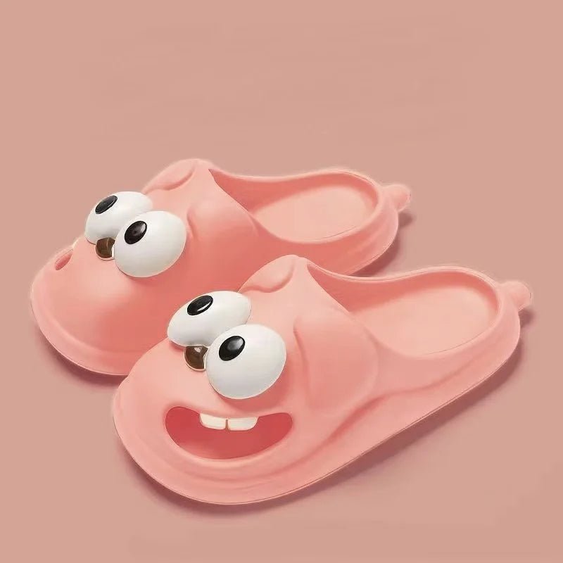 Cartoon Closed-Toe Slippers with Hole – Non-Slip Summer Slippers for Women, Perfect for Indoor Comfort and Outdoor Style