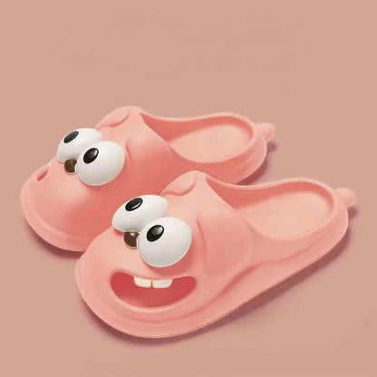 Cartoon Closed-Toe Slippers with Hole – Non-Slip Summer Slippers for Women, Perfect for Indoor Comfort and Outdoor Style