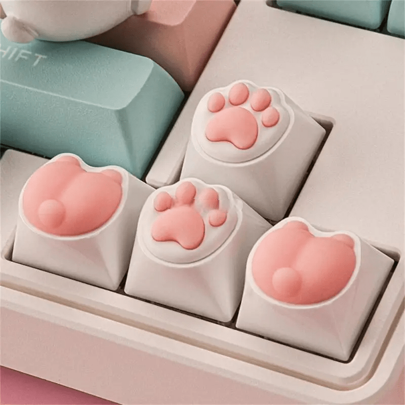 Cat Claw Keycaps – 3D Durable Silicone Design for Mechanical Keyboards, Heat-Resistant & Corrosion-Proof for a Unique Touch