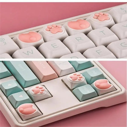 Cat Claw Keycaps – 3D Durable Silicone Design for Mechanical Keyboards, Heat-Resistant & Corrosion-Proof for a Unique Touch