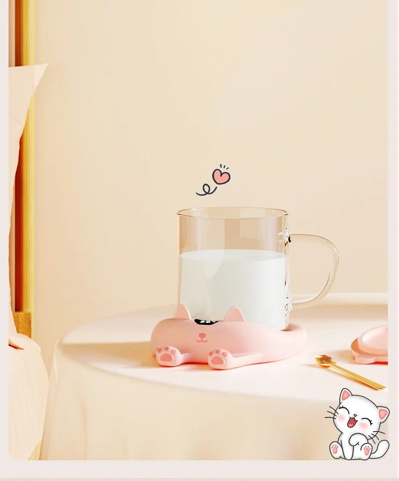 Cat & Dog Mug Warmer – Auto-Off Heating Pad for Coffee, Tea & Milk with Constant Temperature Control