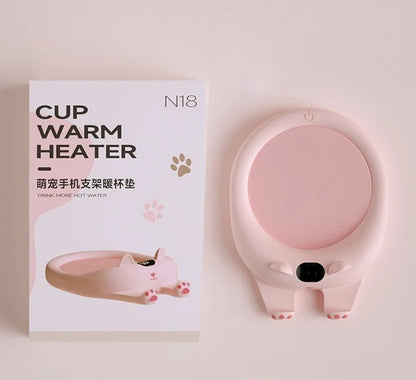 Cat & Dog Mug Warmer – Auto-Off Heating Pad for Coffee, Tea & Milk with Constant Temperature Control