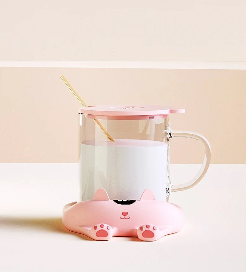 Cat & Dog Mug Warmer – Auto-Off Heating Pad for Coffee, Tea & Milk with Constant Temperature Control