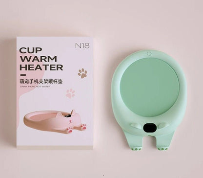 Cat & Dog Mug Warmer – Auto-Off Heating Pad for Coffee, Tea & Milk with Constant Temperature Control