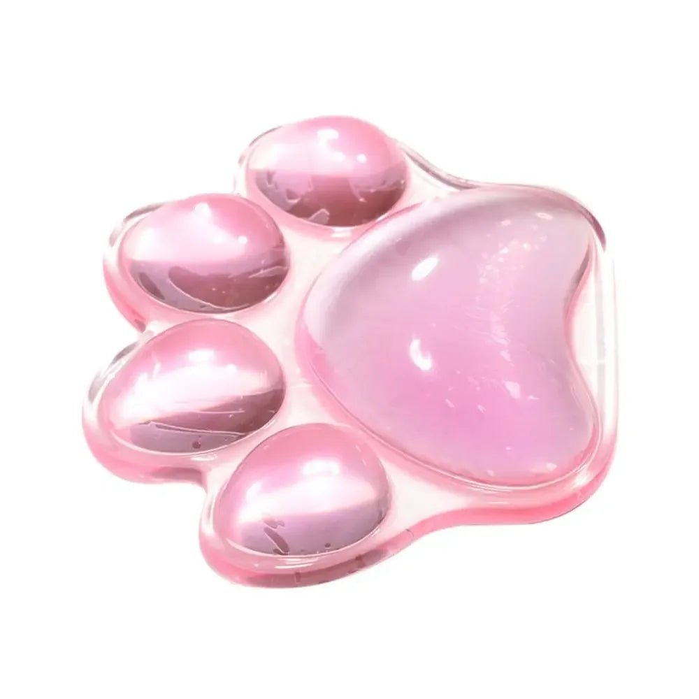 Cat Paw-Shaped Transparent Mouse Pad – Non-Slip Wrist Guard for Desk, Laptop, and Hand Support