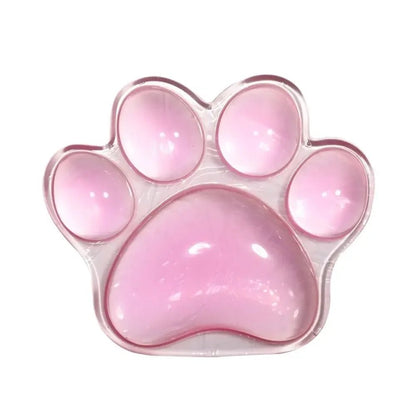 Cat Paw-Shaped Transparent Mouse Pad – Non-Slip Wrist Guard for Desk, Laptop, and Hand Support