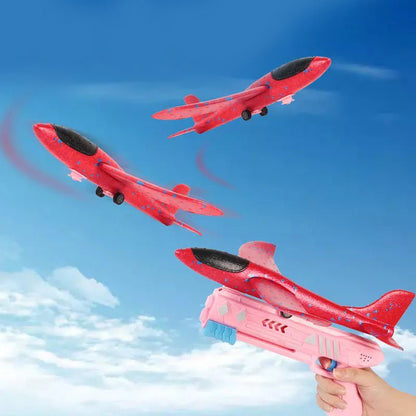 Catapult Plane Toy, Foam Airplane Launcher for Kids Gift Present