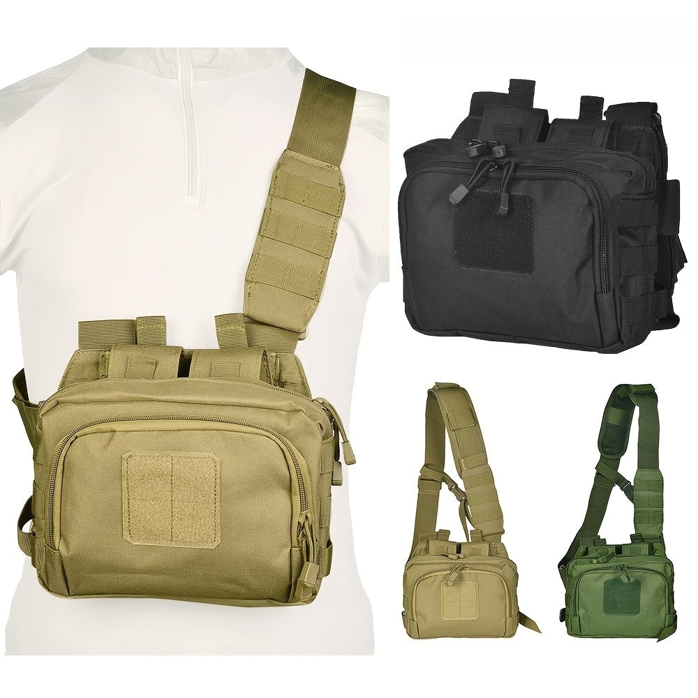 Outdoor Hunting Chest & Shoulder Bag – Multi-Pocket Crossbody Storage Pack for Camping, Hiking & Safari Trips