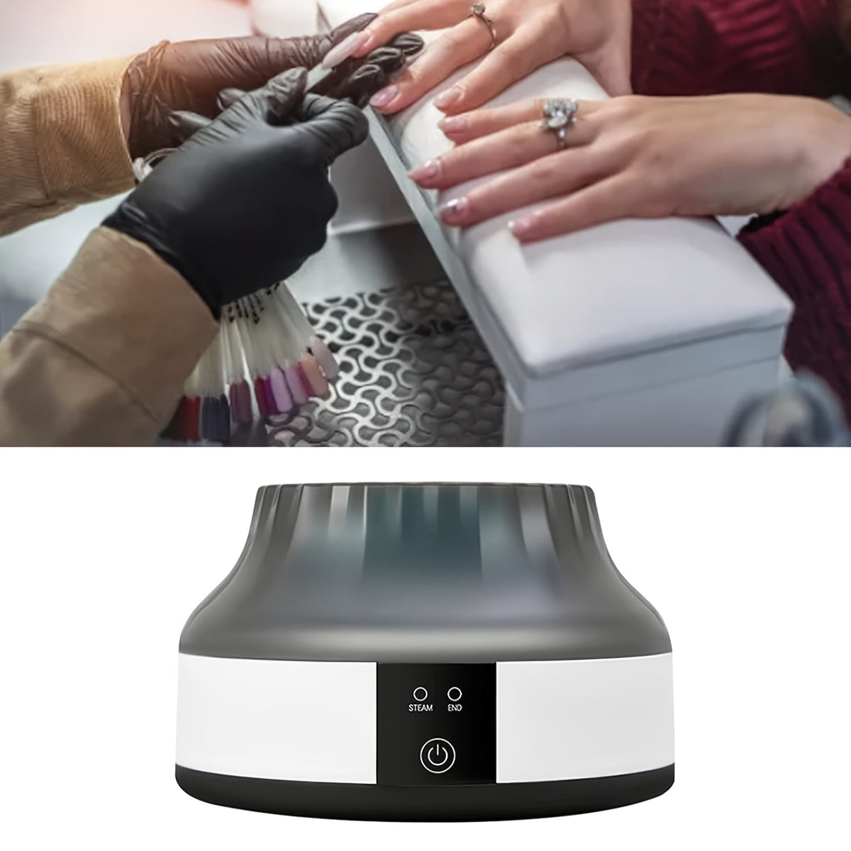 Electric Odorless UV Gel Polish Remover – Sleek Nail Steamer with Digital Display for Easy, Damage-Free Gel Removal at Home