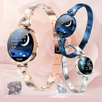 Fashion Diamond Smartwatch for Women – 1.09” Full Touch Screen, Call Function, 100+ Sports Modes, Pedometer, Elegant Design