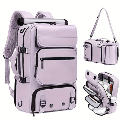 Large-Capacity Travel Backpack with Shoe Compartment – Lightweight Laptop Daypack with Charging Port, Multi-Functional 3-in-1 Design for Travel, Business, and Outdoor Adventures