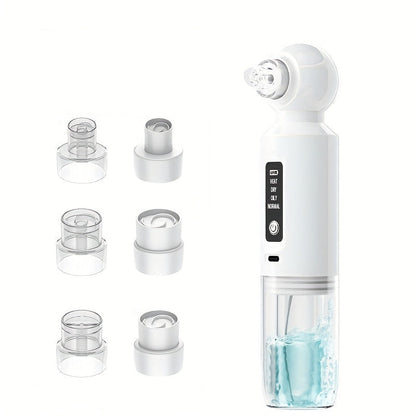 Blackhead Remover Vacuum – 6 Head Electric Pore Cleaner with USB Rechargeable Suction for Deep Cleaning, Acne Removal, and Gentle Exfoliation at Home