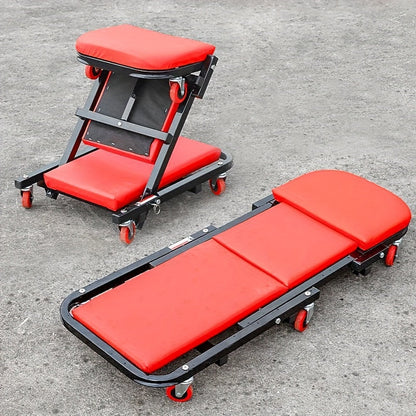 Rolling Creeper Seat & Garage Bed – 2-in-1 Ultimate Comfort & Flexibility for Car Repairs, Workshops, and DIY Mechanics