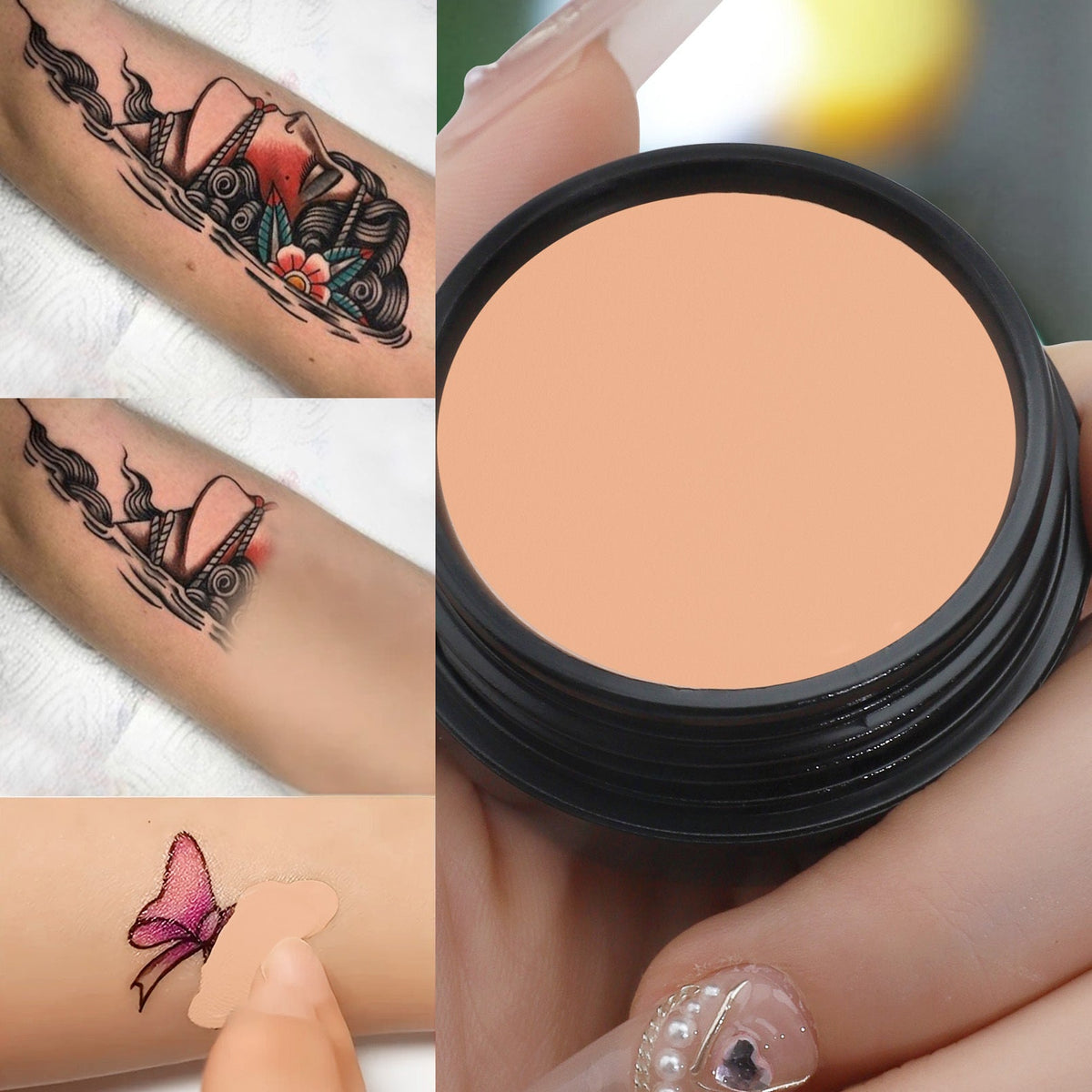 Waterproof Full Coverage Concealer – Plant-Based Matte Cream to Hide Scars, Blemishes & Dark Spots for All Skin Tones
