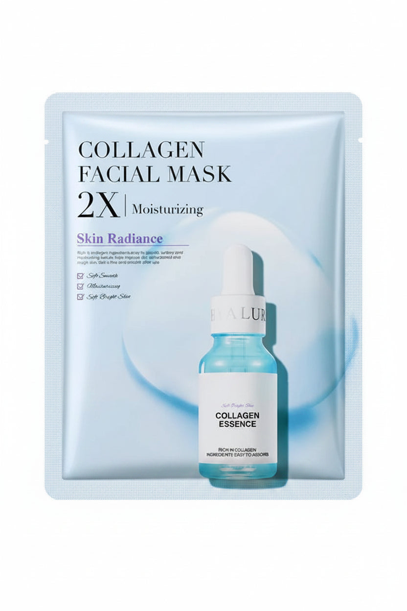 Centella Collagen Hydrating Face Mask – Infused with Vitamin C & Hyaluronic Acid for Deep Moisture, Skin Rejuvenation, and a Radiant Glow
