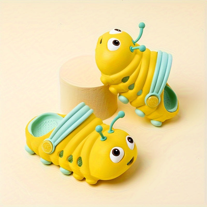 Kids Hollow Out Caterpillar Design Slippers – Soft, Lightweight, Non-Slip EVA Slippers for Indoor and Outdoor Play, Travel, and Everyday Adventures