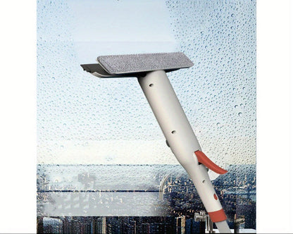 Glass Cleaning Kit – 3-in-1 Spray Wash, Extendable Pole, and Squeegee for Easy High Window Cleaning, Home, and Office Use