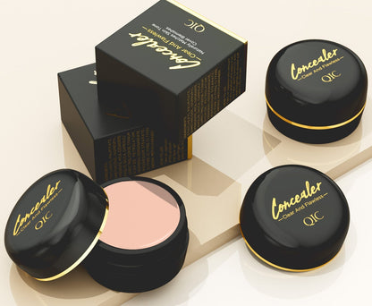 Waterproof Full Coverage Concealer – Plant-Based Matte Cream to Hide Scars, Blemishes & Dark Spots for All Skin Tones